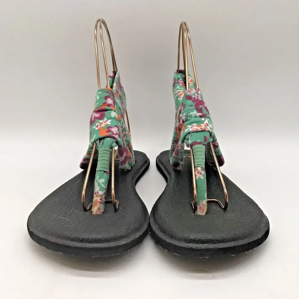 Sanuk Yoga Sling 2 Sandals Women's 8 Multicolor Toe-Post Comfort Flats 1015891